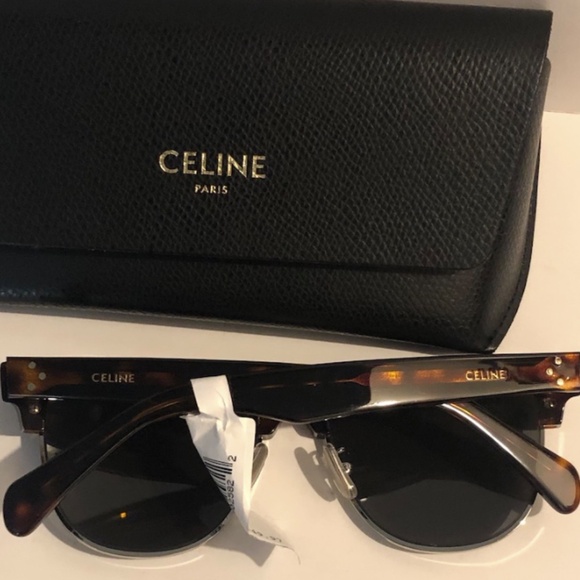 CELINE 54mm Browline Round Sunglasses brown main image 9